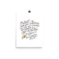 Happiness Quote Art Print - Image 2