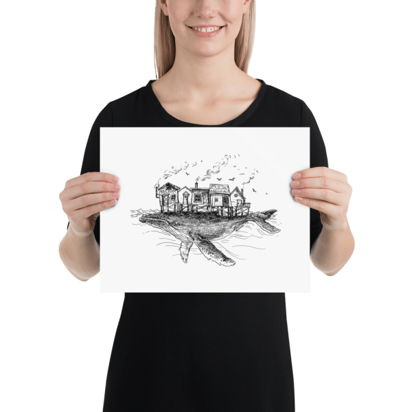 Big Fish Shacks Art Print