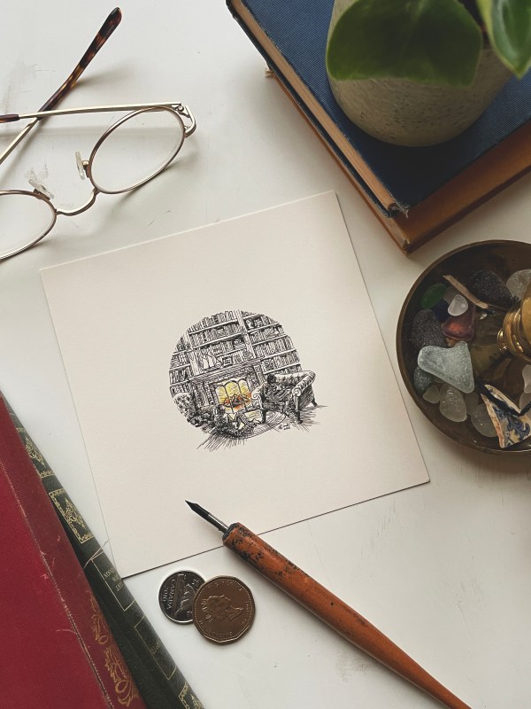 Quiet 5.5" Art Print (Inktober Day 30)