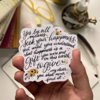 Happiness Quote - Vinyl Sticker - Image 1