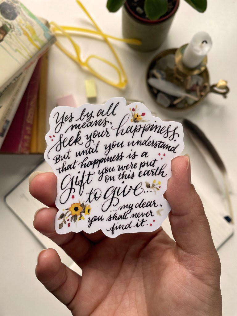 Happiness Quote - Vinyl Sticker