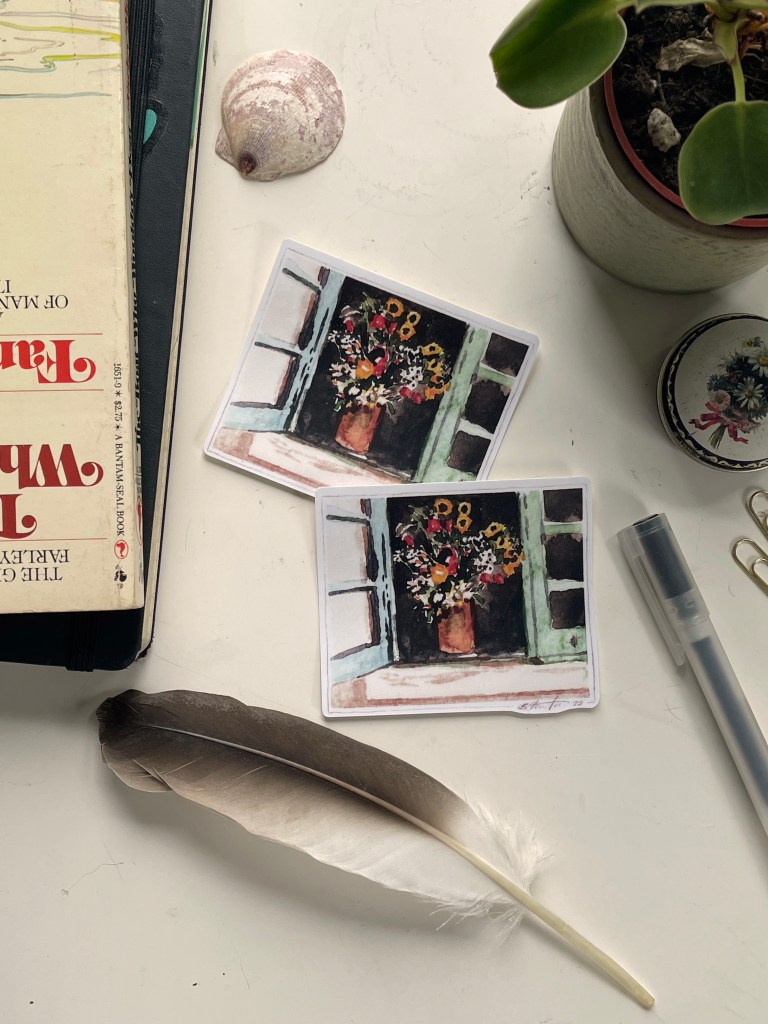 Watercolour Flowers - vinyl sticker