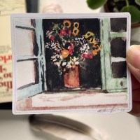 Watercolour Flowers - vinyl sticker - Image 1