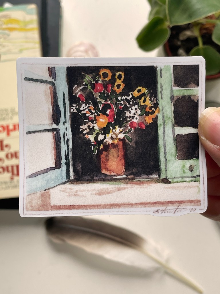 Watercolour Flowers - vinyl sticker