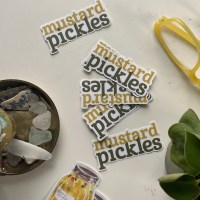 Mustard Pickles Typography - vinyl sticker - Image 2