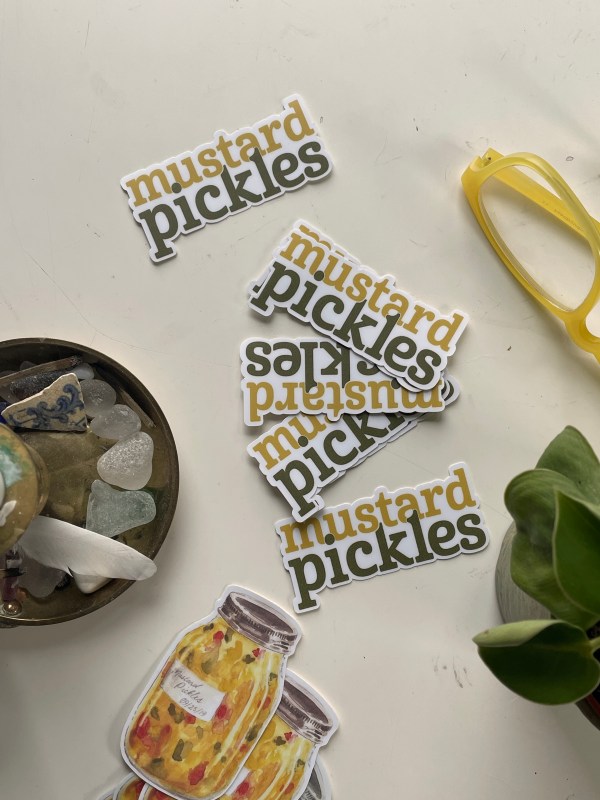 Mustard Pickles Typography - vinyl sticker