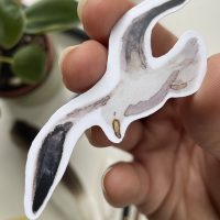 Watercolour Seagull - vinyl sticker - Image 3