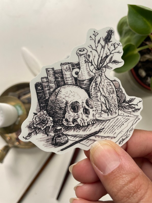 Memento Mori (Inktober) - vinyl sticker