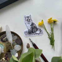 Fox (Inktober art) - Vinyl sticker - Image 2