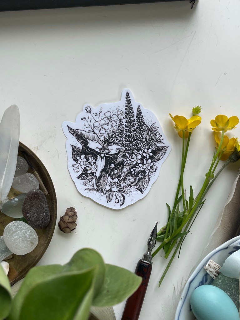 NS Flora (Inktober art) - Vinyl sticker