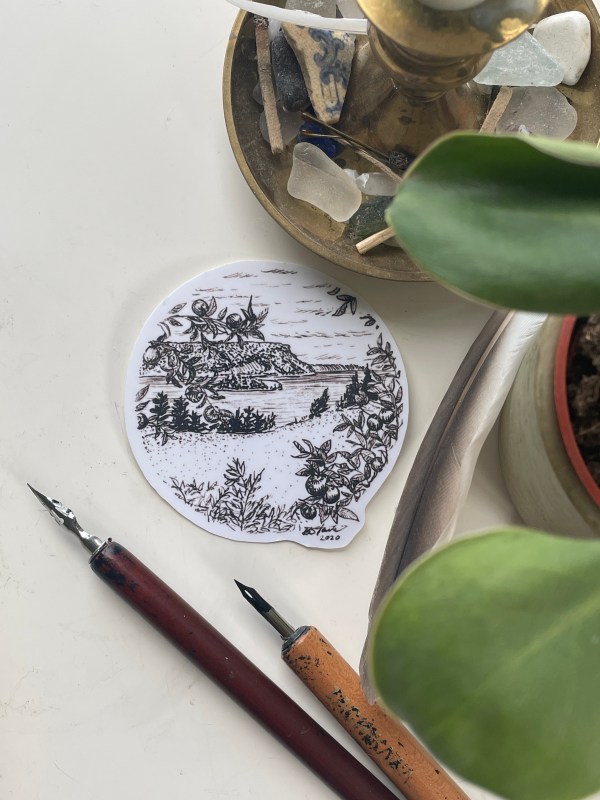 Blomidon (Inktober art) - Vinyl Sticker