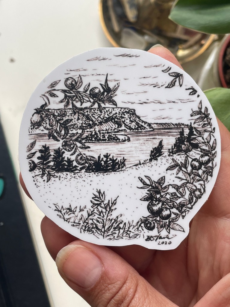 Blomidon (Inktober art) - Vinyl Sticker