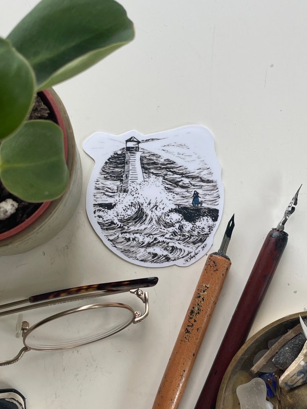 Peggy's Light (Inktober art) - Vinyl sticker