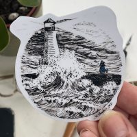 Peggy's Light (Inktober art) - Vinyl sticker - Image 1