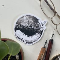 Moby Dick (Inktober art) - Vinyl sticker - Image 2