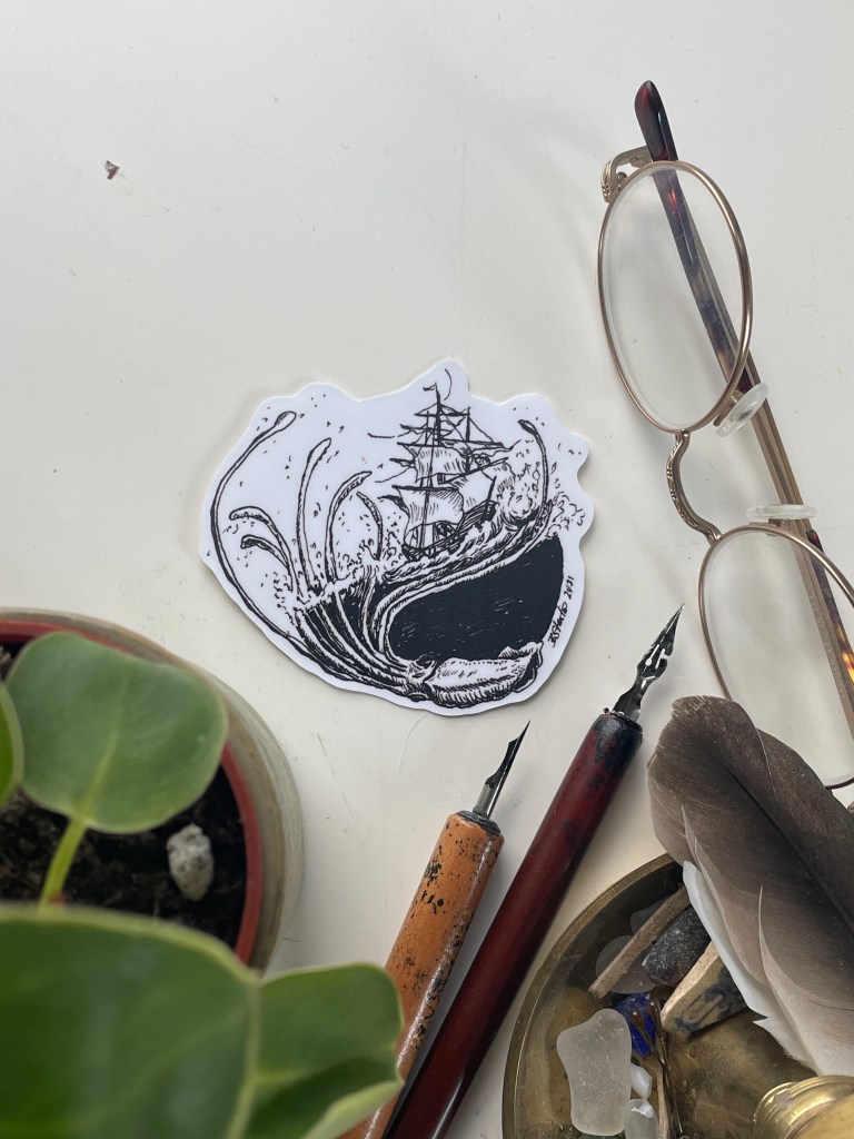 Giant Squid (Inktober art) - Vinyl sticker