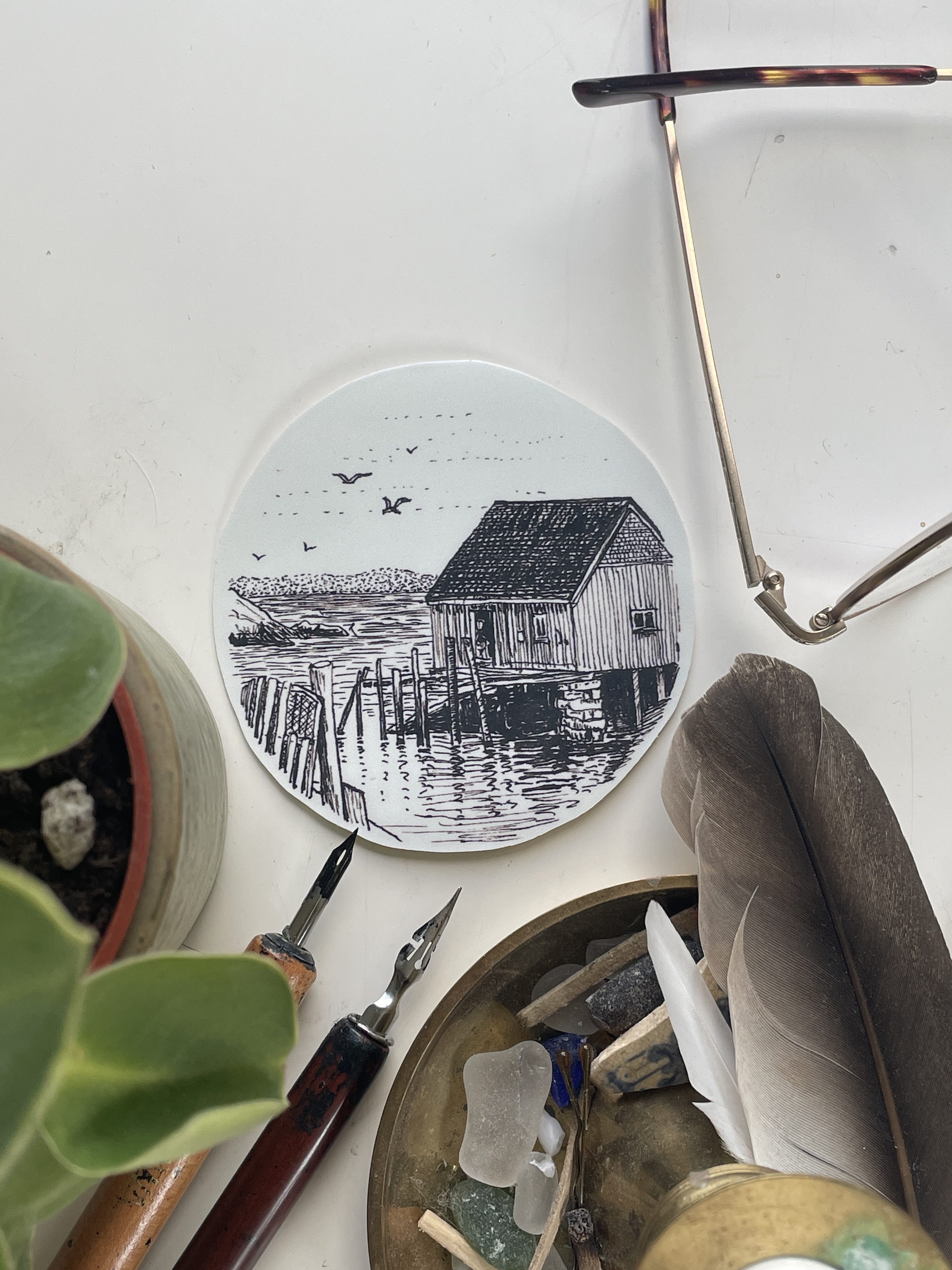 Peggy's Shack (Inktober art) - Vinyl sticker - Image 2