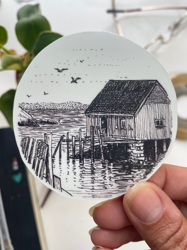 Peggy's Shack (Inktober art) - Vinyl sticker