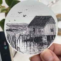 Peggy's Shack (Inktober art) - Vinyl sticker - Image 1