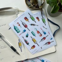 Watercolour Buoys - Sticker Sheet (planner stickers) - Image 1
