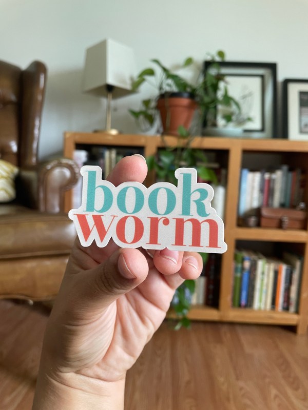 Book Worm - vinyl sticker