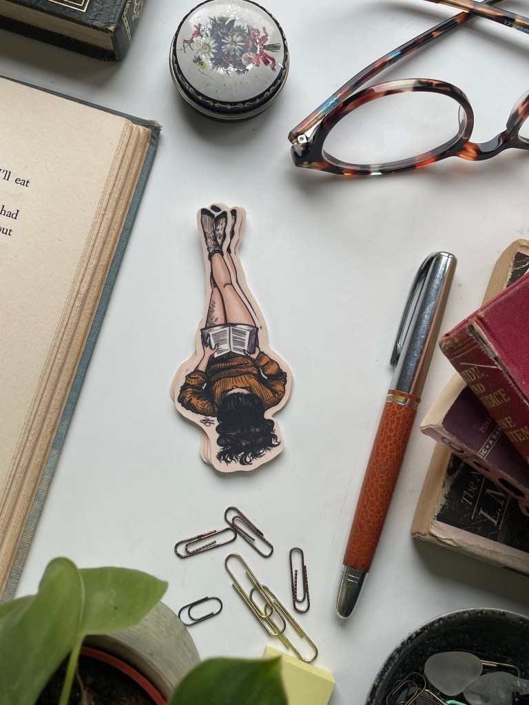 Reading Girls: Ella (revised) - vinyl sticker