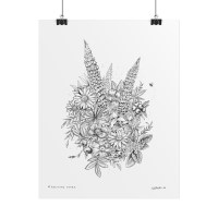 Maritime Flora Pen & Ink Art Print - Image 17