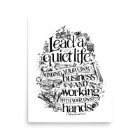 Quiet Life Black and White Art Print - Image 2